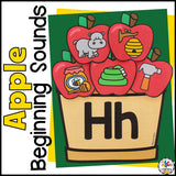 Apple Beginning Sounds Sort Activity