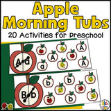 Apple Morning Tubs for Preschool