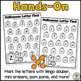 Halloween Find the Letter Worksheets