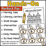 Halloween Letter Search Worksheets