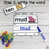 Read-Write-Link CVC Words Mat