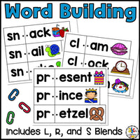 Beginning Consonant Blends Word Building Activity