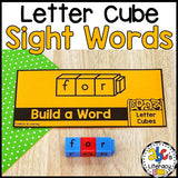 Letter Cube Sight Word Cards