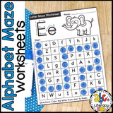 Letter Maze Worksheets
