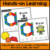 Pattern Block Letter Mats: Fine Motor Alphabet Activity