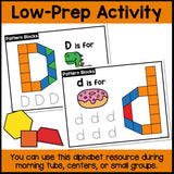 Pattern Block Letter Mats: Fine Motor Alphabet Activity