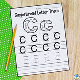 Gingerbread Man Letter Worksheets Bundle