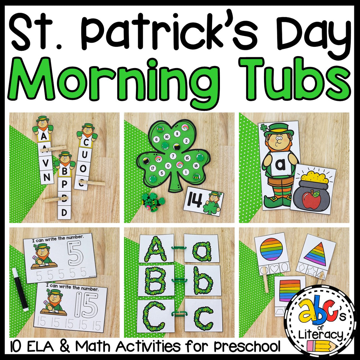 St. Patrick's Day Morning Tubs for Preschool – ABC's of Literacy