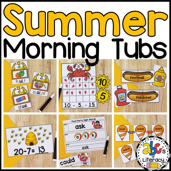 Summer Morning Tubs for 1st Grade