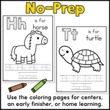 Animal Alphabet Coloring Pages
