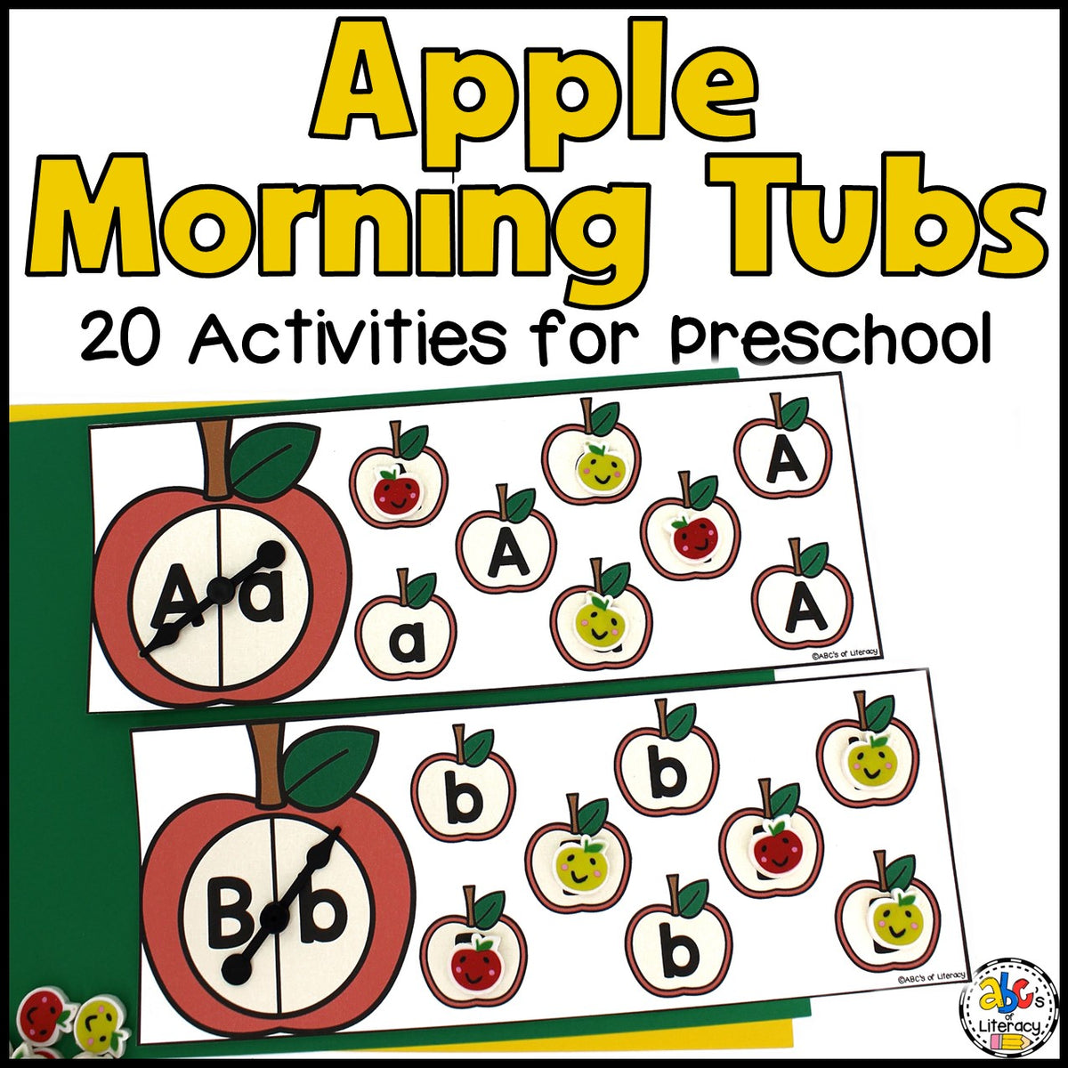 Apple Morning Tubs for Preschool – ABC's of Literacy