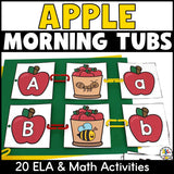 Apple Morning Tubs for Kindergarten