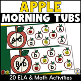 Apple Morning Tubs for Preschool