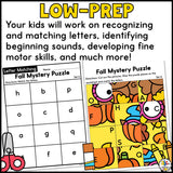 Fall Alphabet Activities Bundle