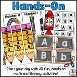 Back to School Morning Tubs for Preschool