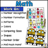 Back to School Morning Tubs for Preschool