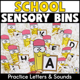 Back to School Alphabet Sensory Bins