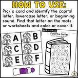 Back to School Letter Find Activity
