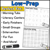 Back to School Letter Tracing Cards