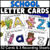 Back to School Letter Tracing Cards