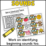 Back to School Letter Search Activity