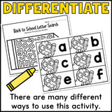 Back to School Letter Search Activity