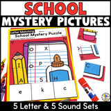 Back to School Cut and Paste Letter Worksheets