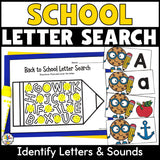 Back to School Letter Search Activity
