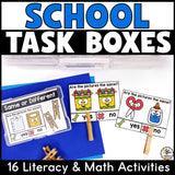 Back to School Task Card Boxes