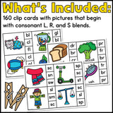 Beginning Consonant Blends Clip Cards