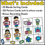 Beginning Consonant Blends Sort & Link Activity