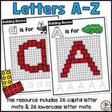 Building Blocks Letter Mats