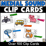 CVC Medial Sound Clip Cards