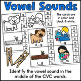 CVC Medial Sound Clip Cards