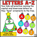 Feed the Christmas Tree Letter Recognition Activity