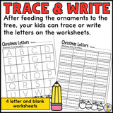 Feed the Christmas Tree Letter Recognition Activity