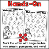 Christmas Find the Letter Worksheets
