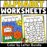 Color by Letter Worksheets Bundle