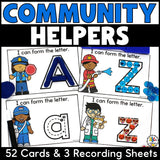 Community Helpers Letter Tracing Cards