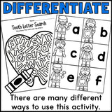 Dentist/Community Helper Letter Search Activity
