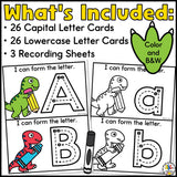 Dinosaur Letter Tracing Cards