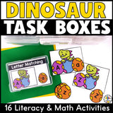 Dinosaur Task Card Boxes