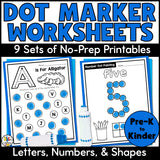 Dot Marker Worksheets Bundle