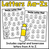 Easter Find the Letter Worksheets