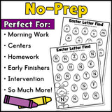 Easter Find the Letter Worksheets