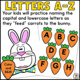 Feed the Bunny Letter Recognition Activity