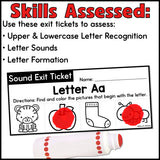 Exit Ticket Letter & Sound Assessments