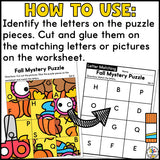 Fall Cut & Paste Letter Worksheets