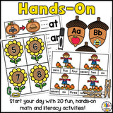 Fall Morning tubs for Kindergarten