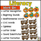 Fall Morning tubs for Kindergarten